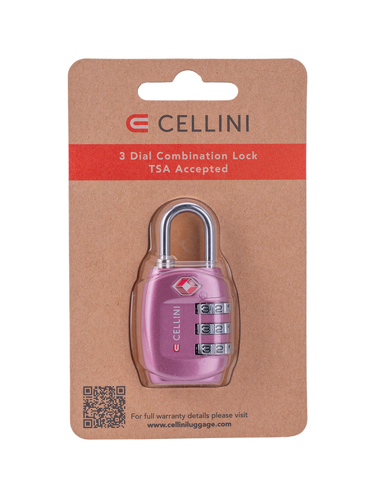 Cellini 3-Dial Combination TSA Lock