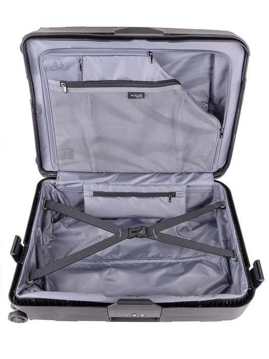 Cellini Safetech Zipperless Lock 4 Wheel Carry On Trolley