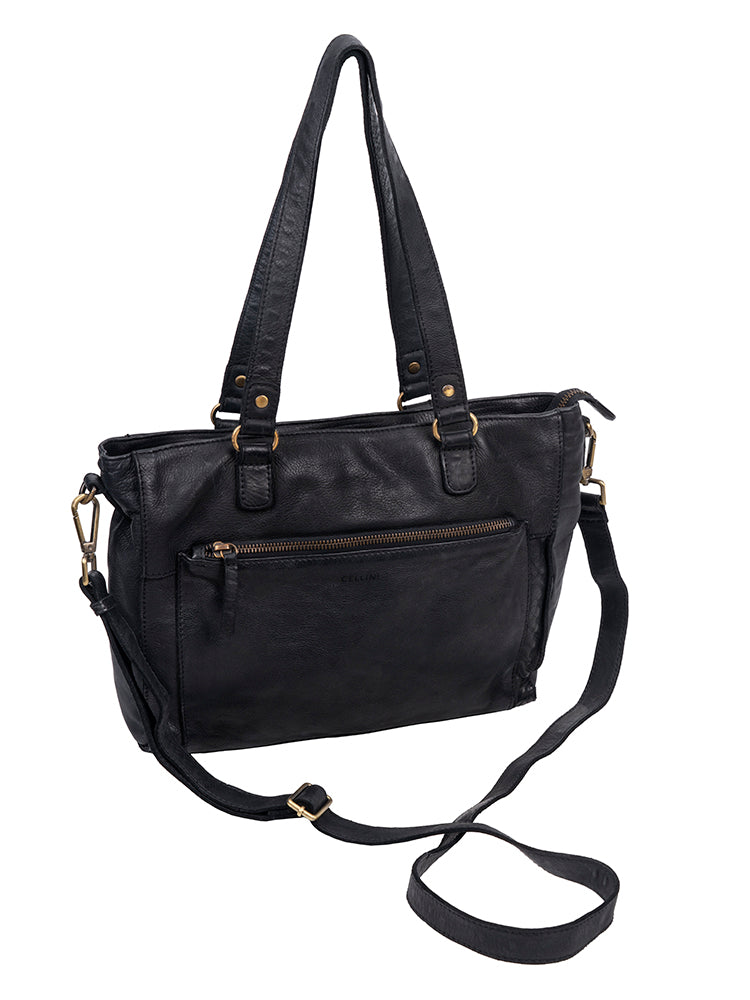 Cellini Diva Washed Leather Tote
