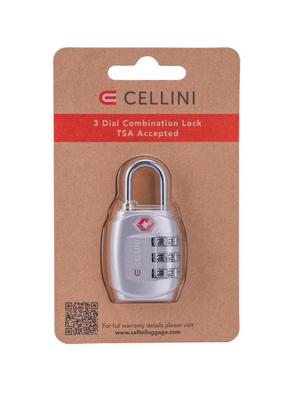 Cellini 3-Dial Combination TSA Lock