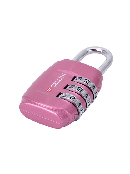 Cellini Accessories 3 Dial Combo Lock Pink