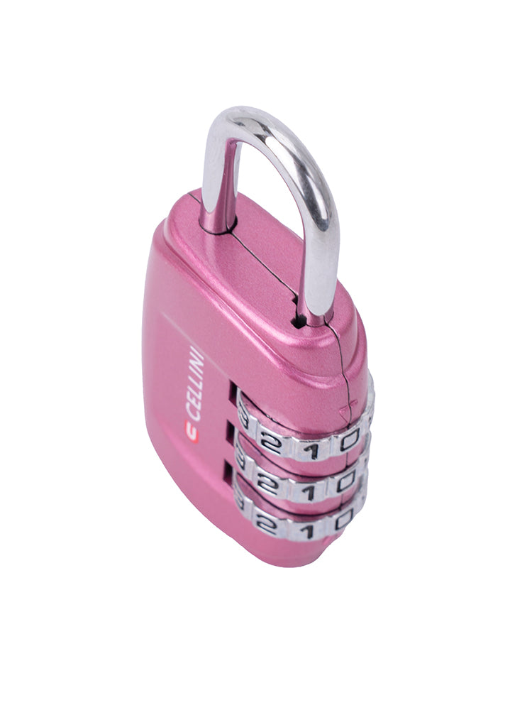 Cellini Accessories 3 Dial Combo Lock Pink