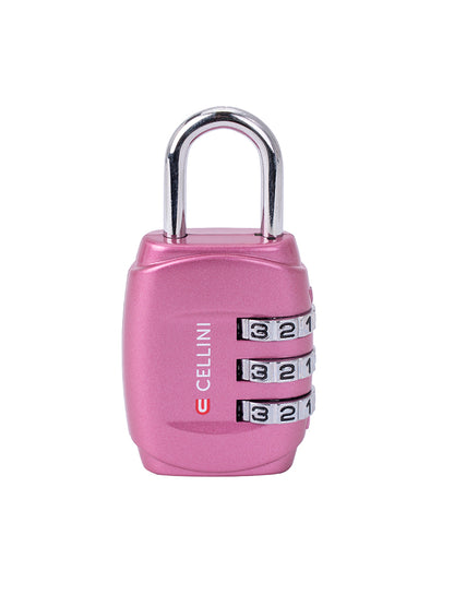 Cellini Accessories 3 Dial Combo Lock Pink
