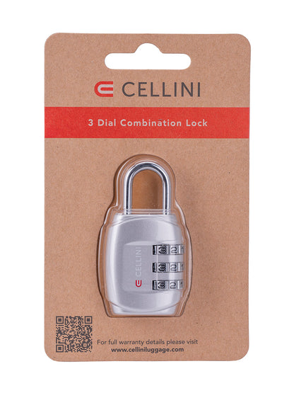 Cellini Accessories 3 Dail Combo Lcok Silver