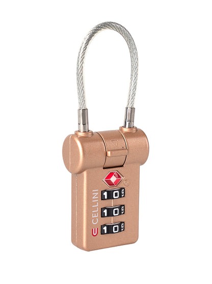 Cellini Quick Release 3-Dial TSA Cable Lock