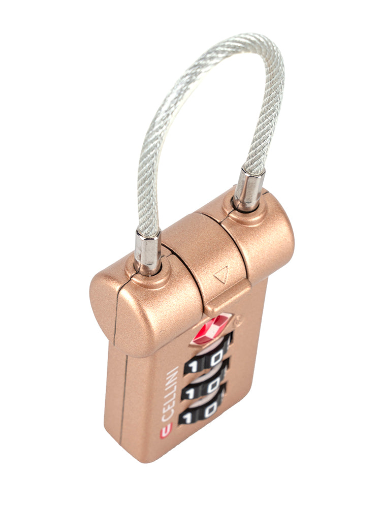 Cellini Quick Release 3-Dial TSA Cable Lock