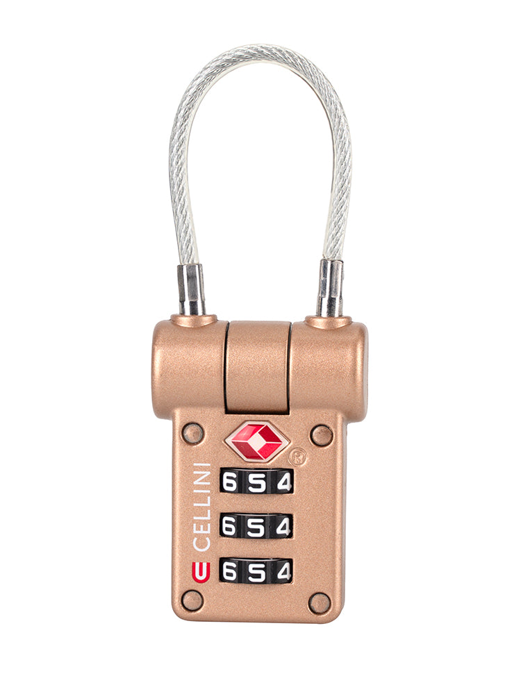Cellini Quick Release 3-Dial TSA Cable Lock