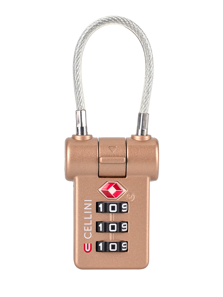 Cellini Quick Release 3-Dial TSA Cable Lock