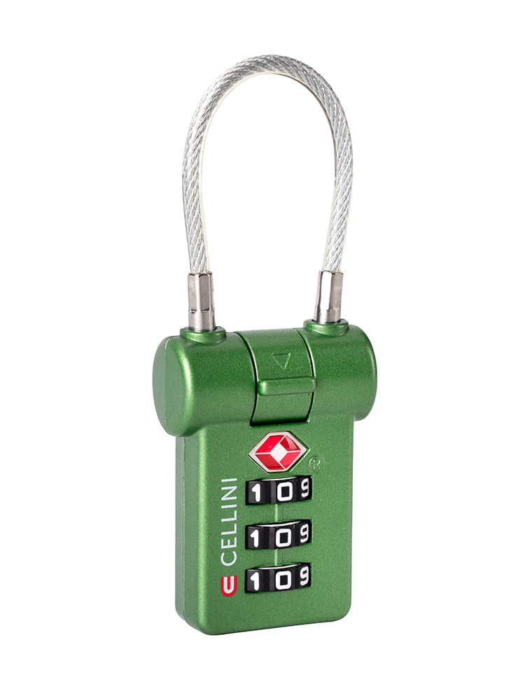Cellini Quick Release 3-Dial TSA Cable Lock