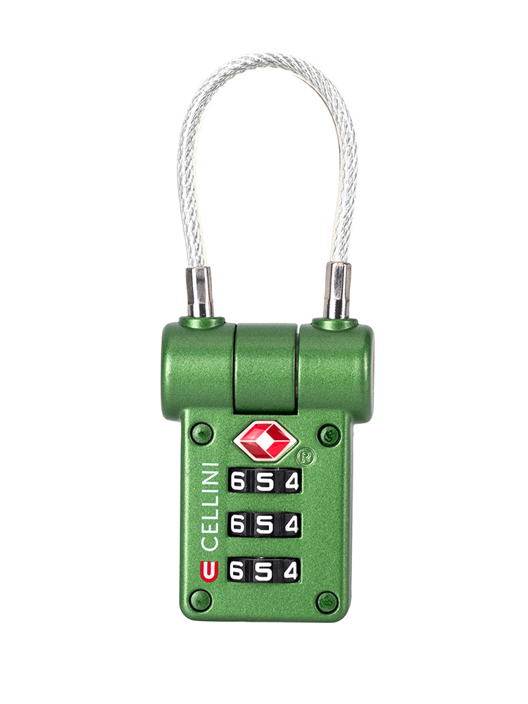 Cellini Quick Release 3-Dial TSA Cable Lock