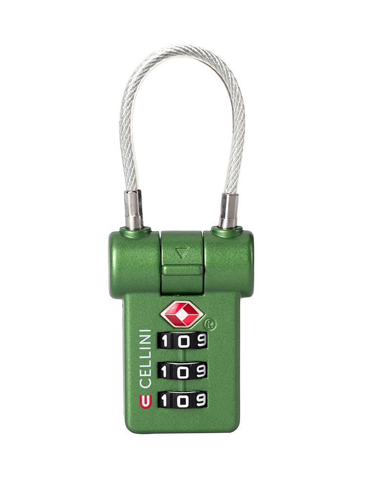 Cellini Quick Release 3-Dial TSA Cable Lock