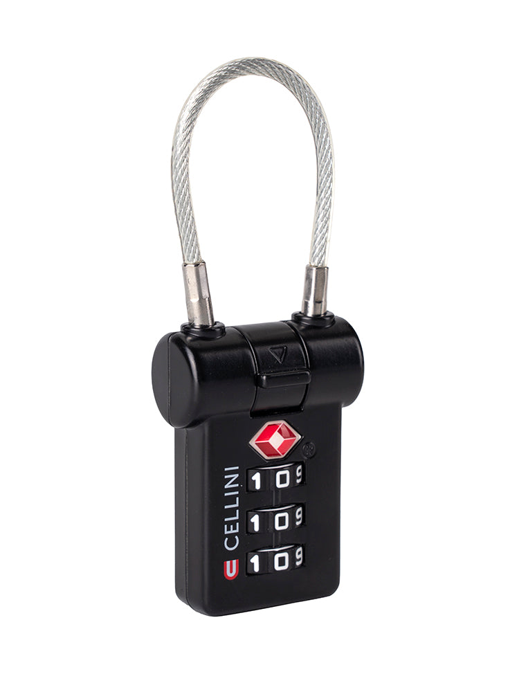 Cellini Quick Release 3-Dial TSA Cable Lock