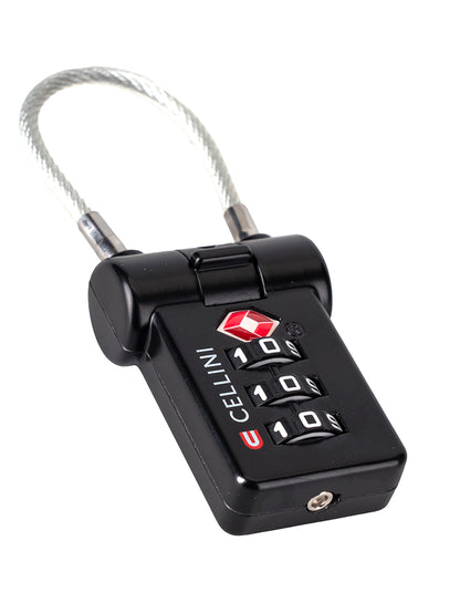 Cellini Quick Release 3-Dial TSA Cable Lock