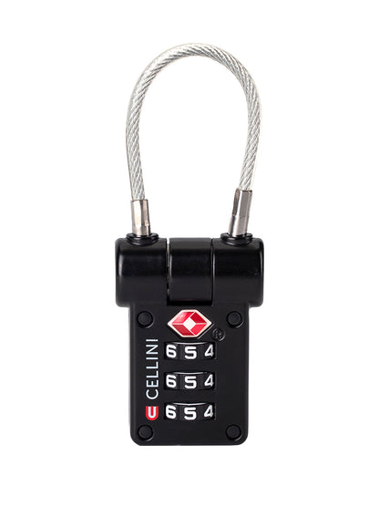 Cellini Quick Release 3-Dial TSA Cable Lock