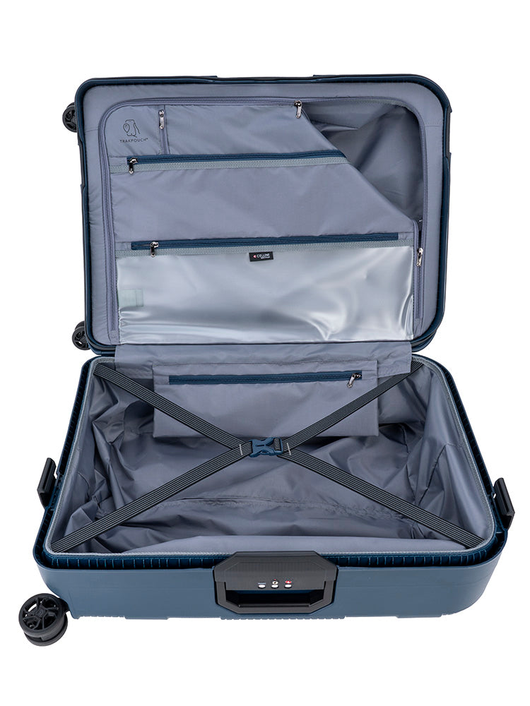 Cellini Safetech Zipperless Lock Medium 4 Wheel Trolley Case