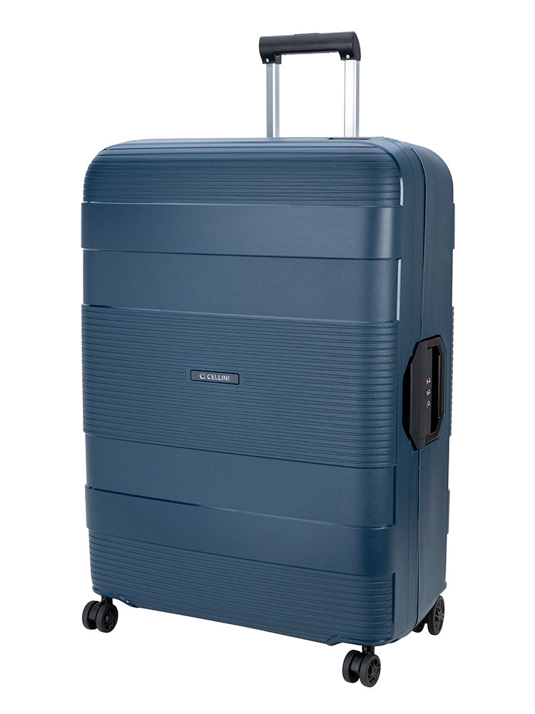 Cellini Safetech Zipperless Lock Large 4 Wheel Trolley Case