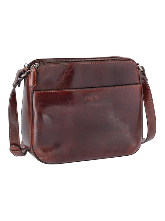 Cellini Diva Havana Double Compartment Sling