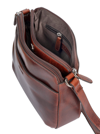 Cellini Diva Havana Double Compartment Sling