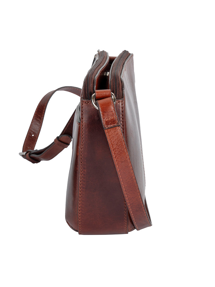 Cellini Diva Havana Double Compartment Sling