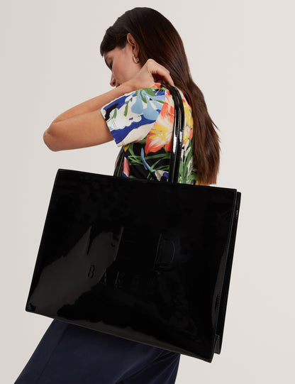 Ted Baker Iconna E/W XL Web Patent Shopper