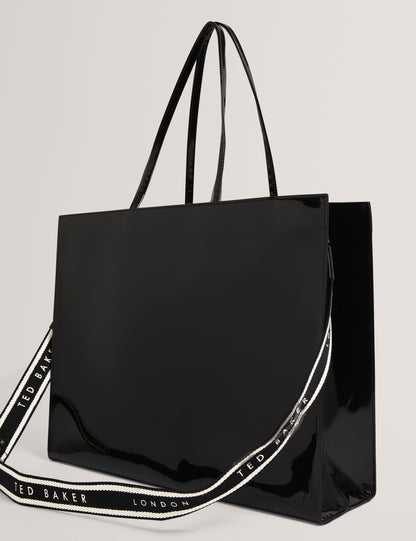 Ted Baker Iconna E/W XL Web Patent Shopper