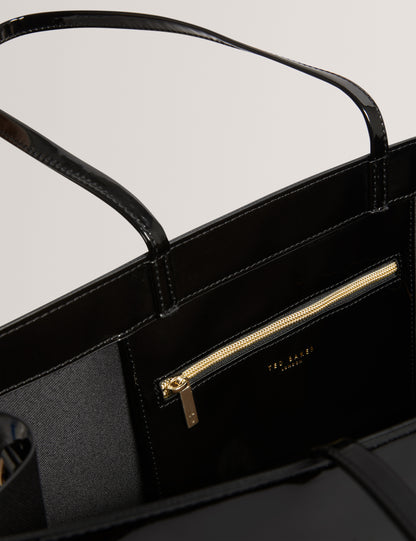 Ted Baker Iconna E/W XL Web Patent Shopper
