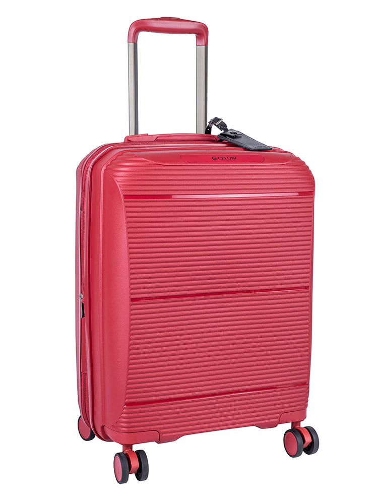 Cellini Qwest 4 Wheel Trolley Carry On Trolley Case German Red