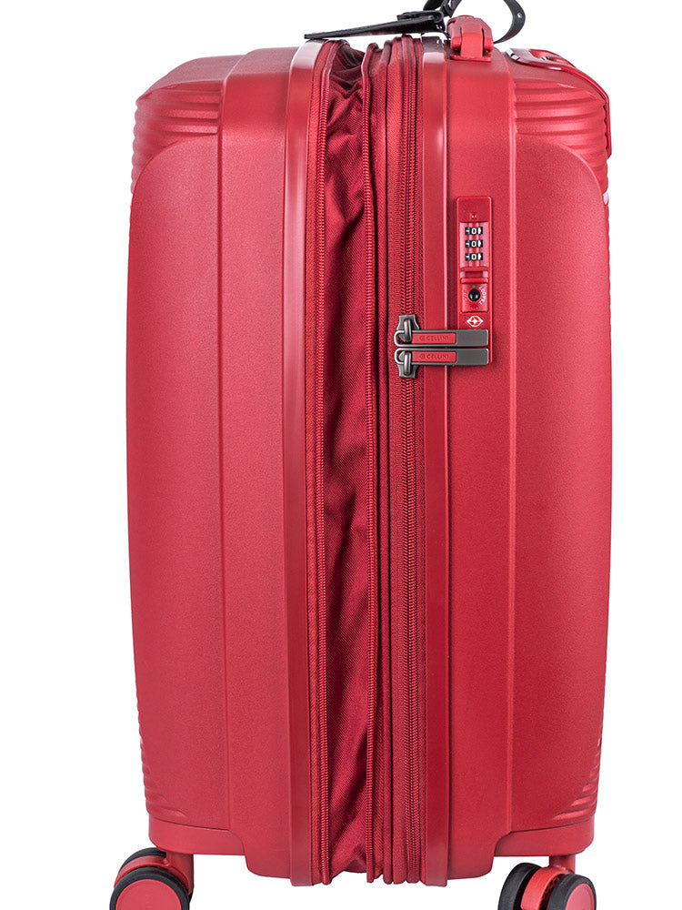 Cellini Qwest 4 Wheel Trolley Carry On Trolley Case German Red