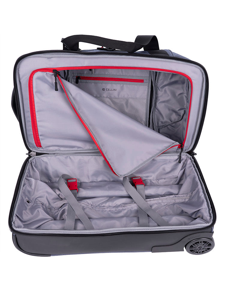 Cellini Xplorer Small Double Decker Trolley Duffel with Oversized Fastline All Terrain Wheels