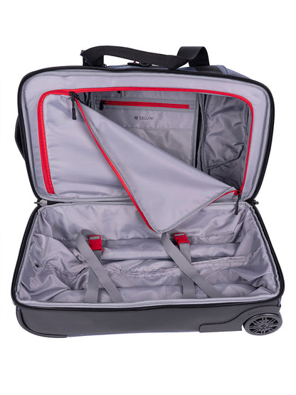 Cellini Xplorer Small Double Decker Trolley Duffel with Oversized Fastline All Terrain Wheels