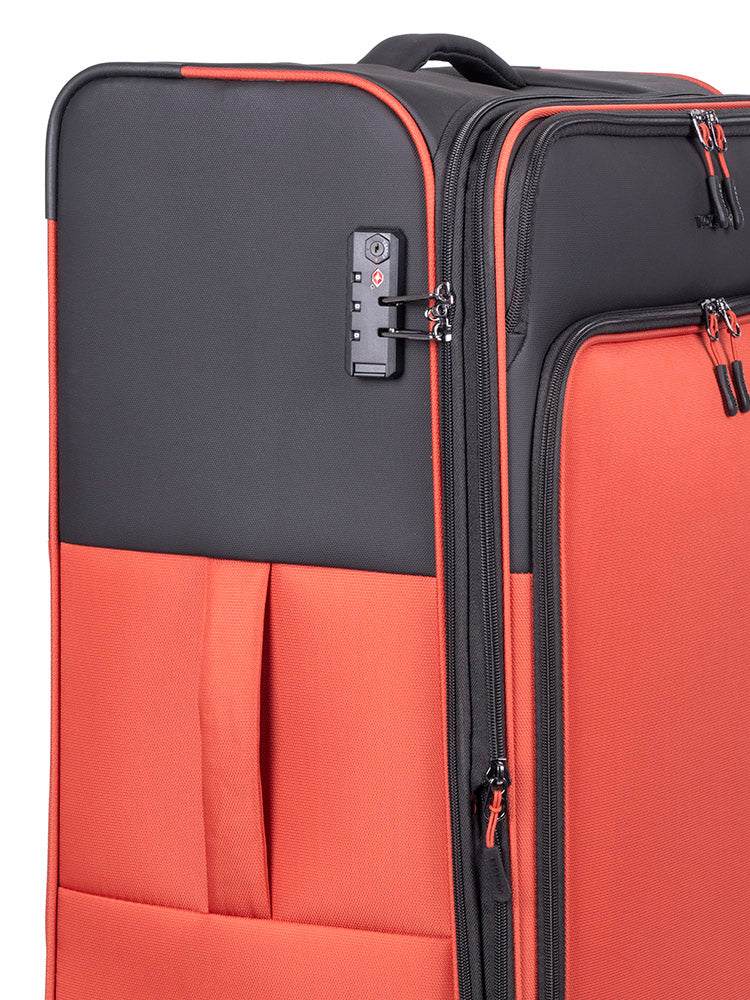Voyager On The Go Large 4 Wheel Trolley Case - Rust
