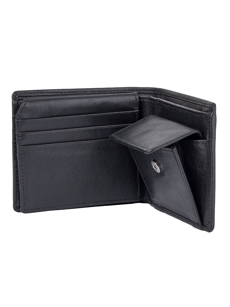 Polo Nappa Coin Billfold with Top Card Flap