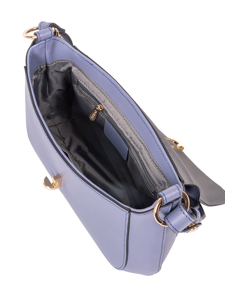 Polo Box Calf Flapover with Lock - Blue