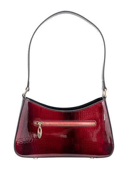 Serenade Cherry Croc Shoulder Bag