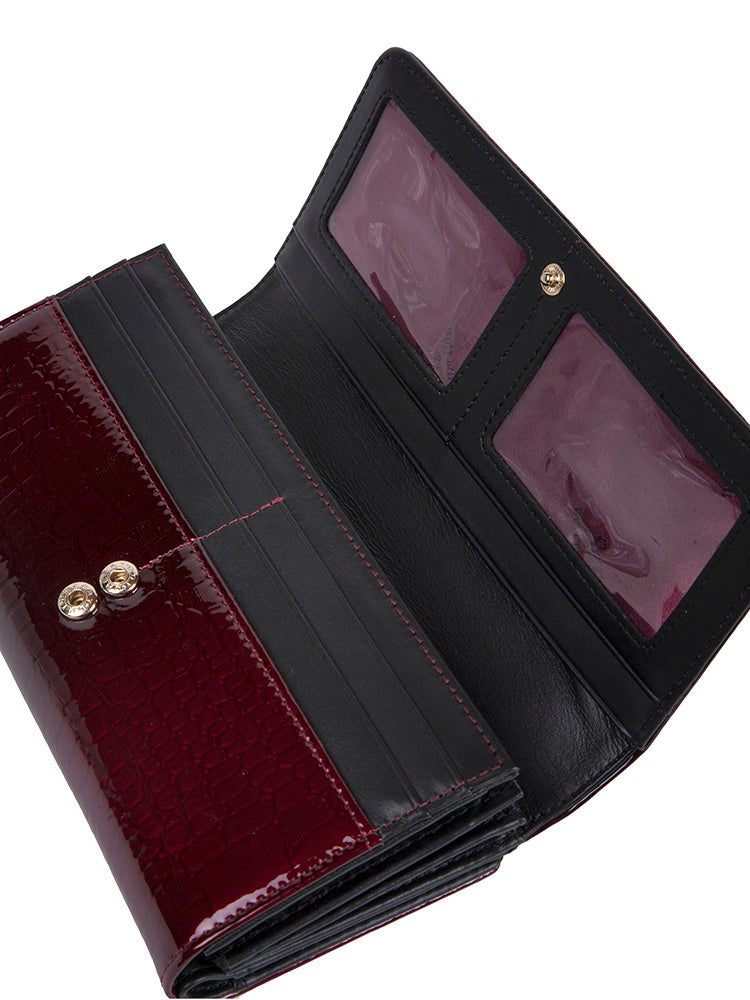 Serenade Cherry Croc Large Purse