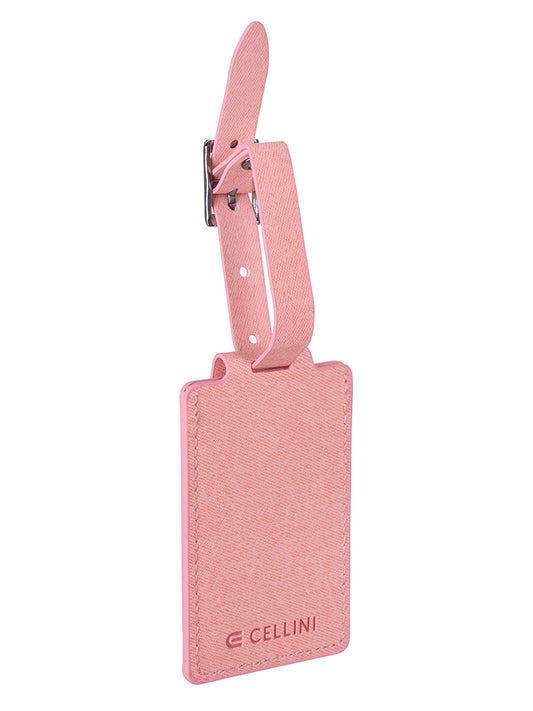 Cellini Accessories Pu Luggage Label Pink
