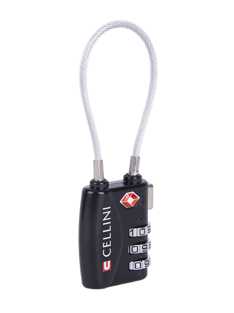 Cellini Accessories Tsa Cable Lock Black