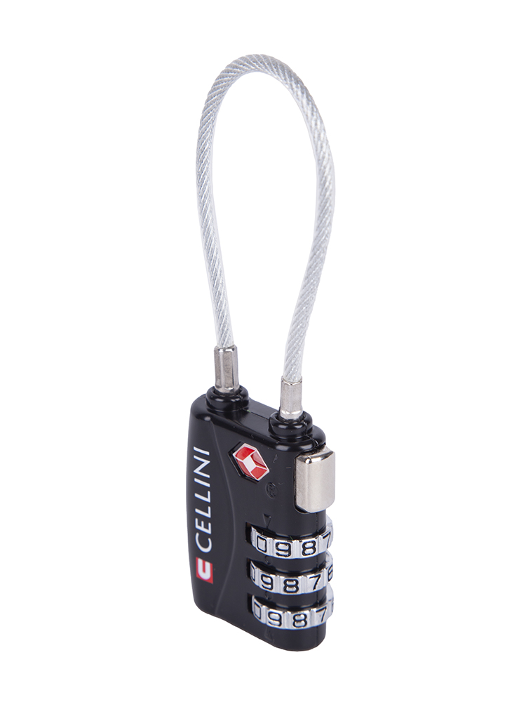 Cellini Accessories Tsa Cable Lock Black