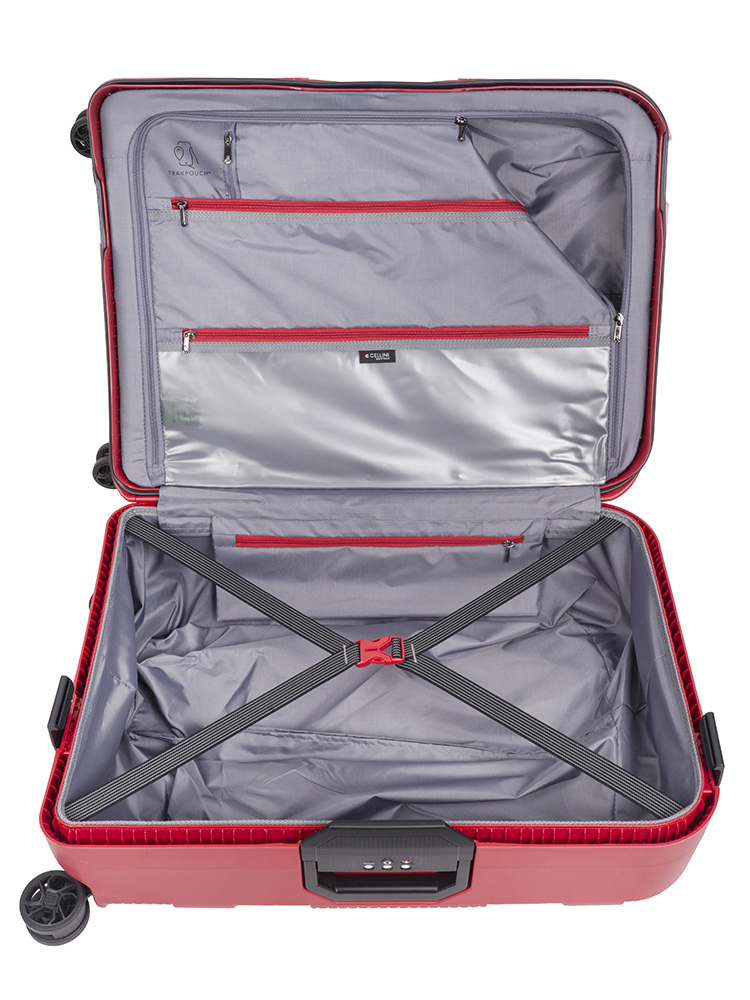 Cellini Safetech Zipperless Lock Medium 4 Wheel Trolley Case