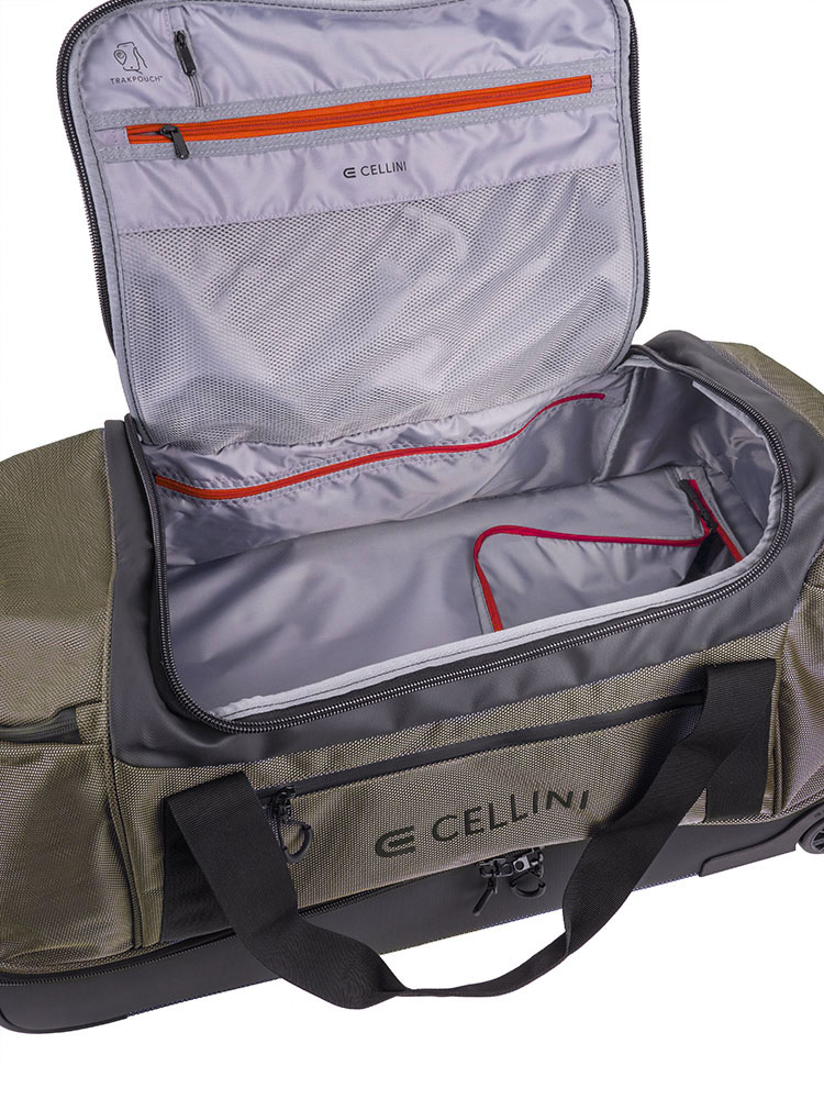 Cellini Xplorer Large Double Decker Trolley Duffel with Oversized Fastline All Terrain Wheels
