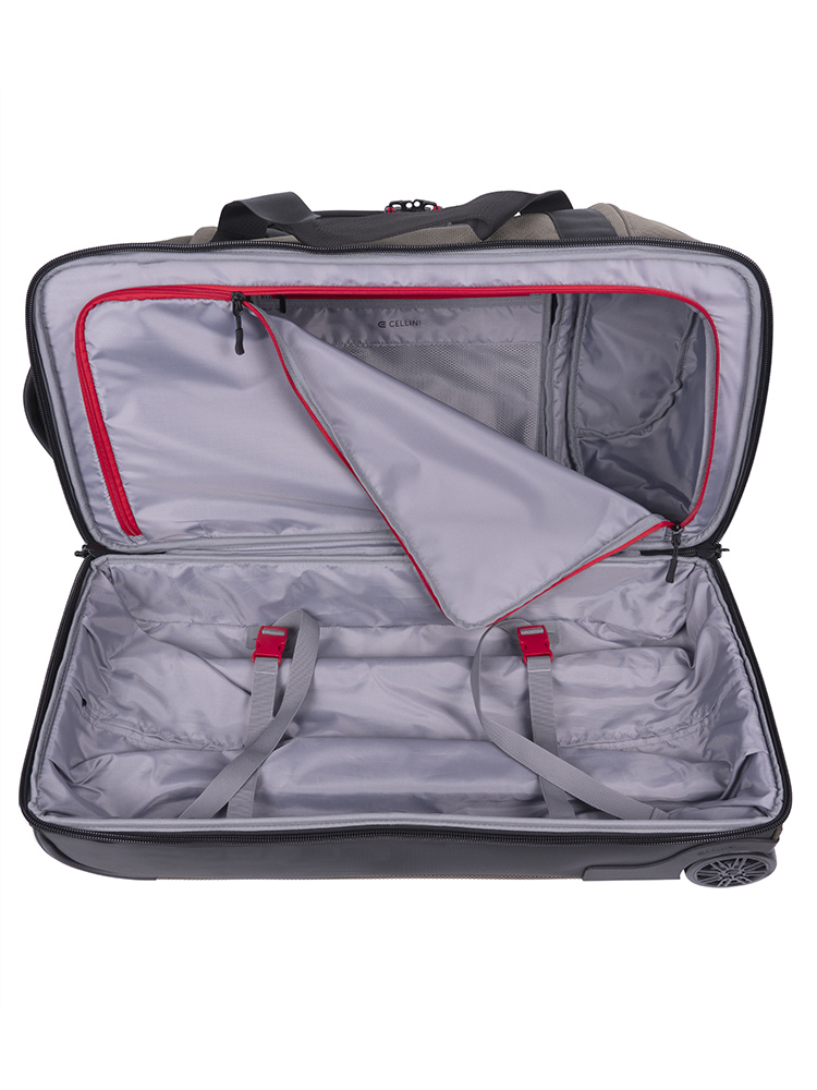Cellini Xplorer Medium Double Decker Trolley Duffel with Oversized Fastline All Terrain Wheels