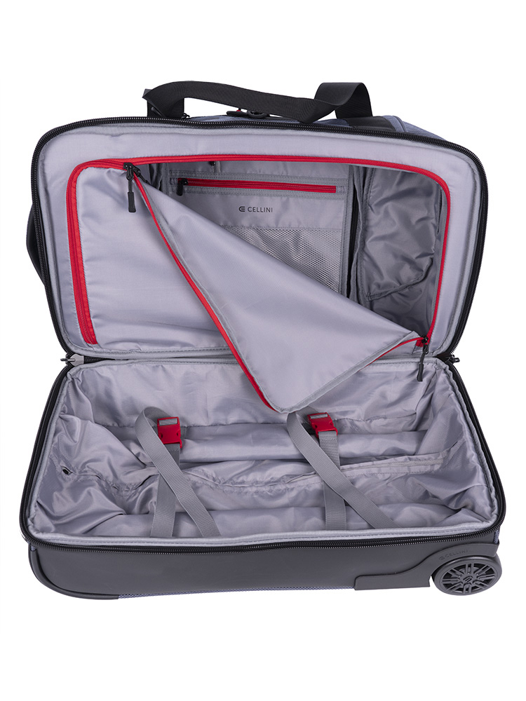 Cellini Xplorer Small Double Decker Trolley Duffel with Oversized Fastline All Terrain Wheels