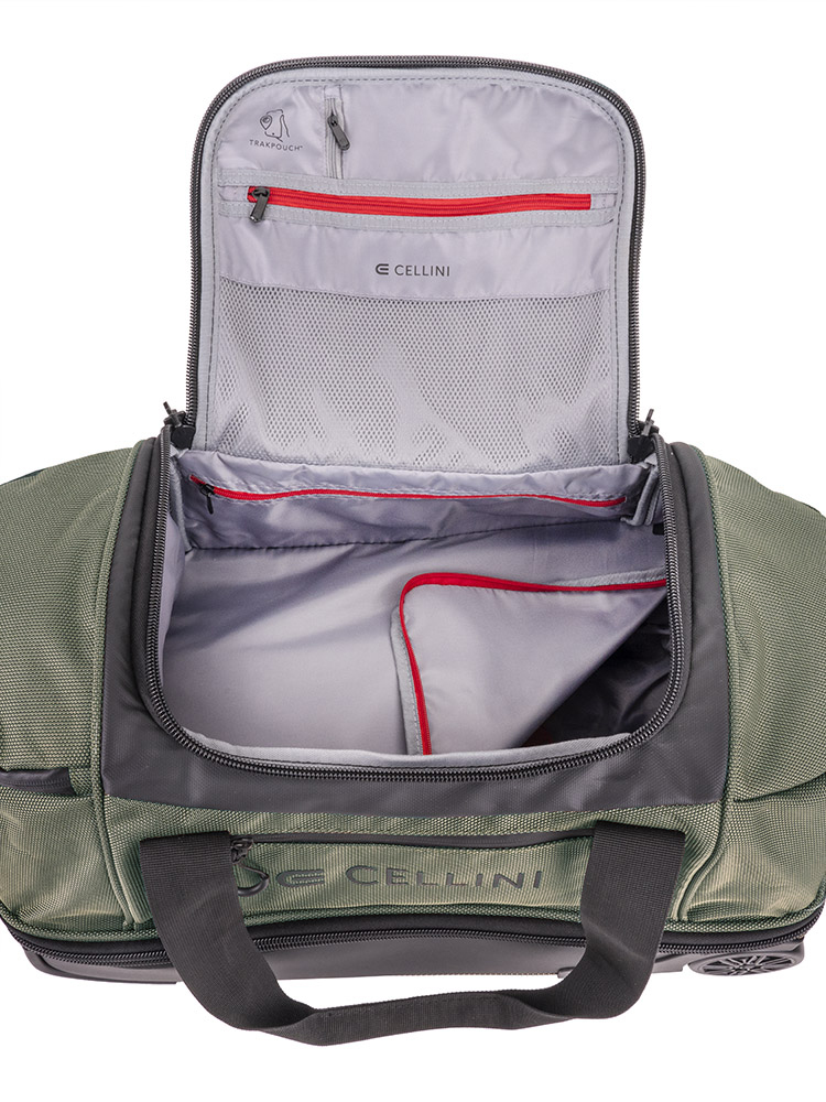 Cellini Xplorer Small Double Decker Trolley Duffel with Oversized Fastline All Terrain Wheels