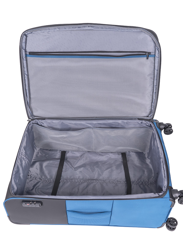Voyager On The Go Large 4 Wheel Trolley Case - Blue
