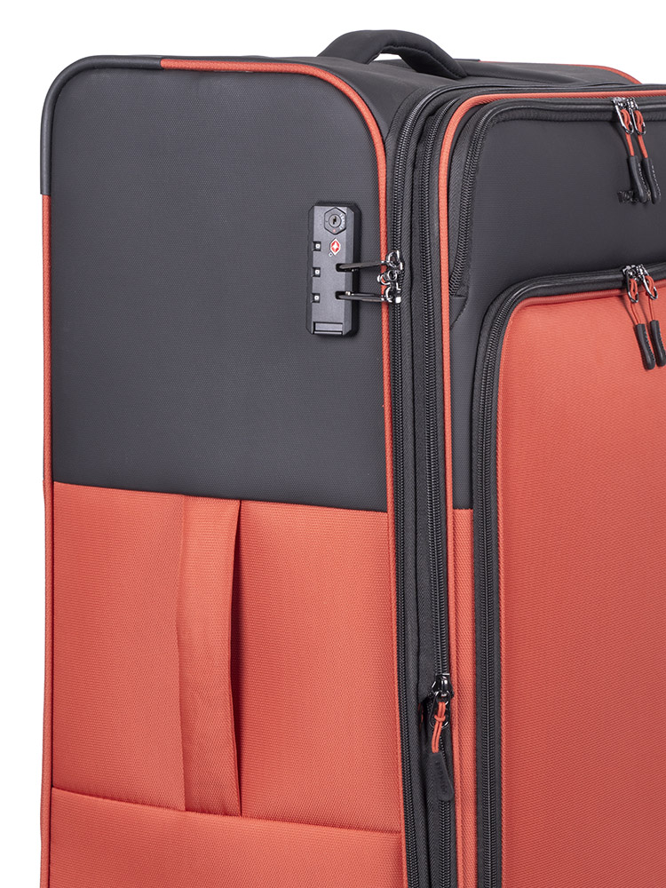 Voyager On The Go Large 4 Wheel Trolley Case - Rust