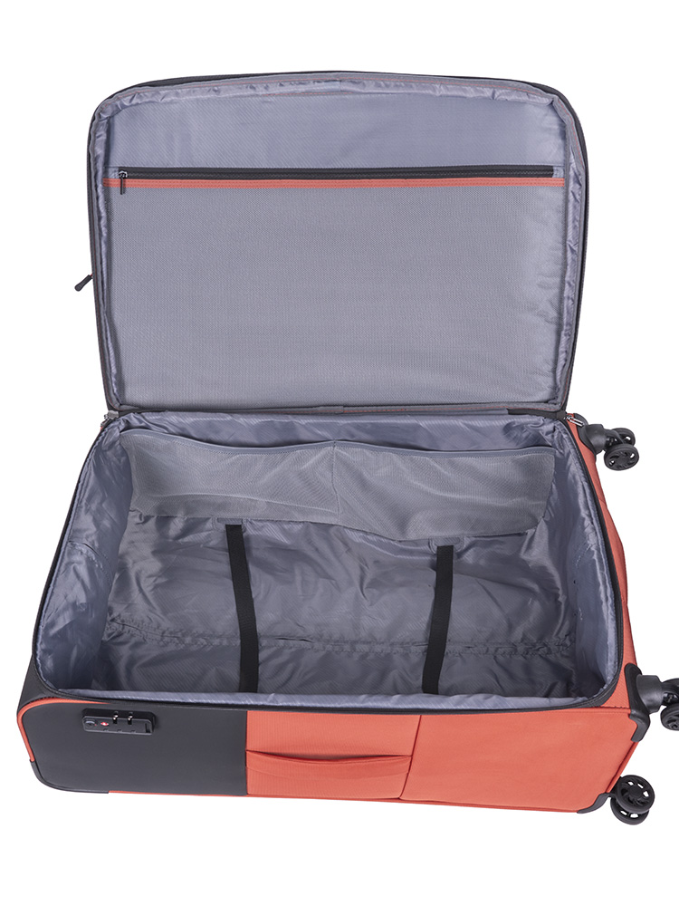 Voyager On The Go Large 4 Wheel Trolley Case - Rust