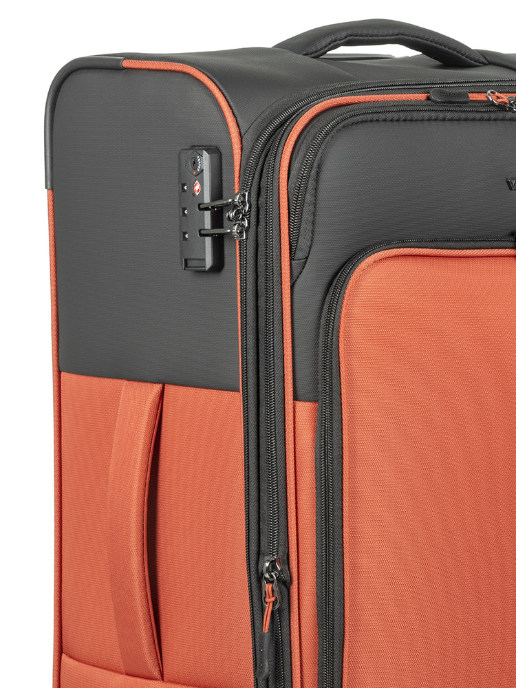 Voyager On The Go Medium 4 Wheel Trolley Case - Rust