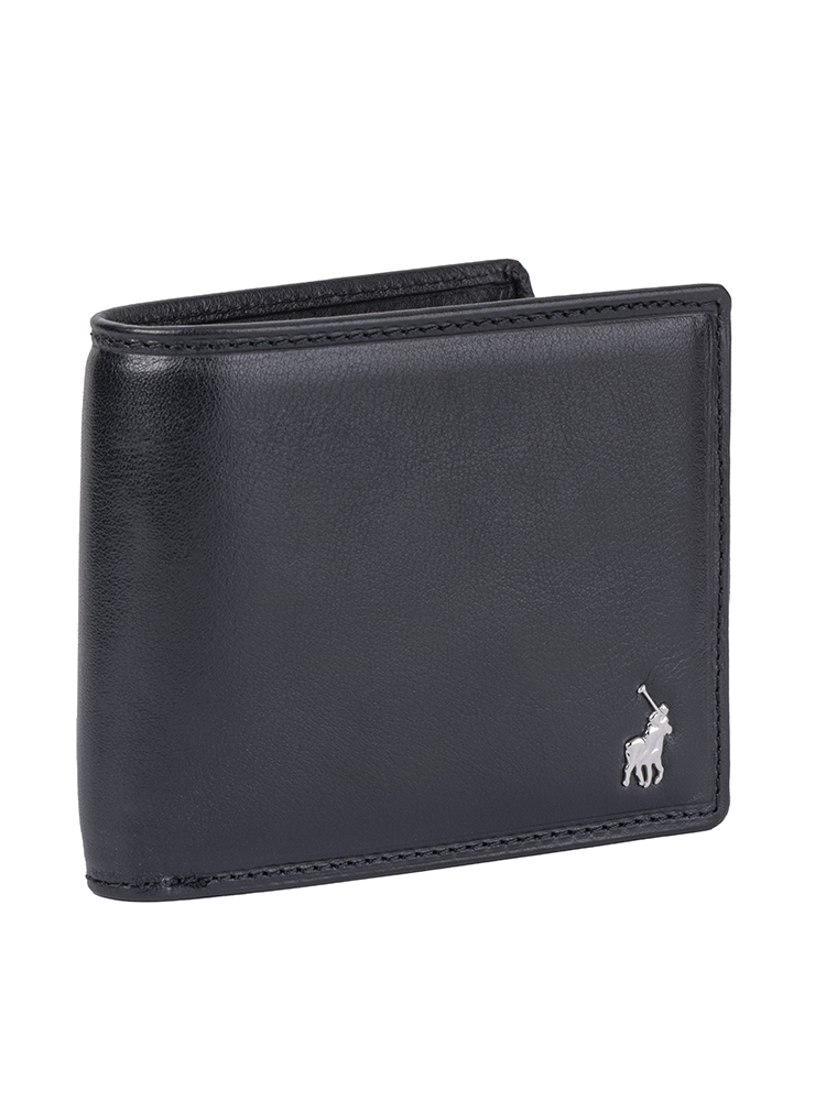 Polo Nappa Coin Billfold with Top Card Flap 