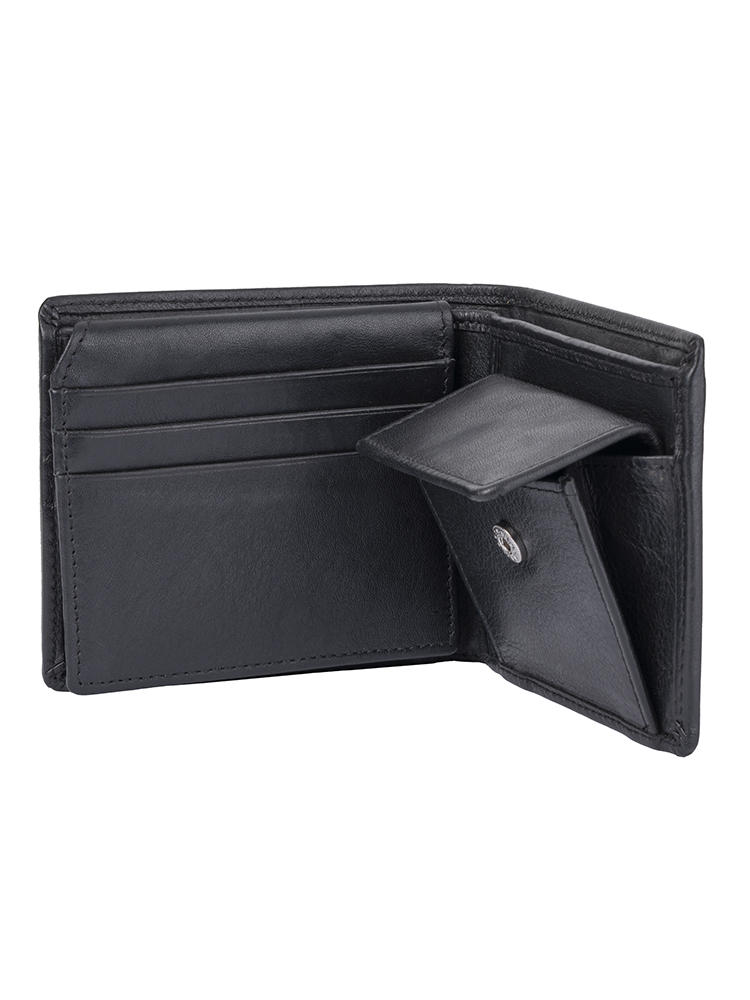 Polo Nappa Coin Billfold with Top Card Flap 