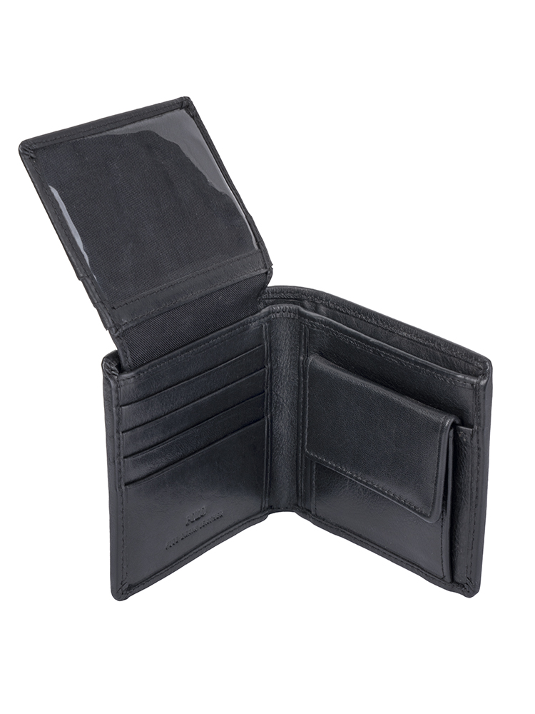 Polo Nappa Coin Billfold with Top Card Flap 